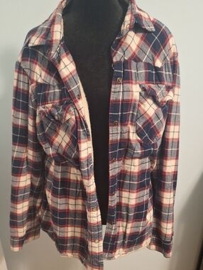 Jachs Girlfriend Plaid Shirt in Navy, Cream & Red